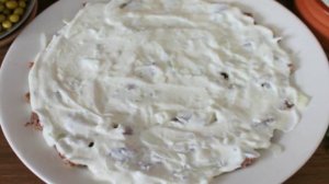 Салат Гнездо с говядиной