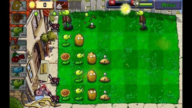 Прохожу разные испытания в Plants Vs Zombies. (жесть)