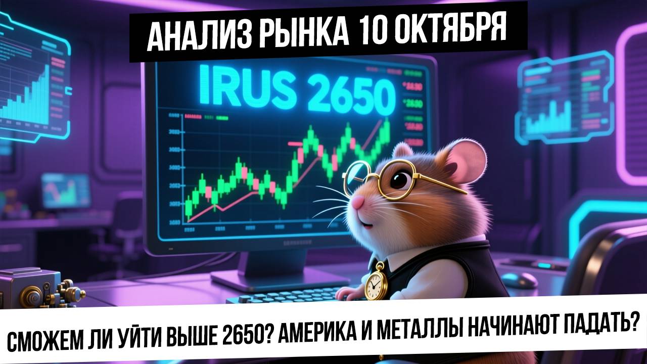 Анализ рынка 10 октября. Америка, металлы упали! Будет ли продолжение? Индекс IRUS и падающая нефть