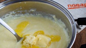 Манная каша с киселём