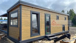 ГОТОВАЯ ПЕРЕВОЗНАЯ БАНЯ В СКАНДИНАВСКОМ СТИЛЕ | ГОТОВЫЕ БАНИ