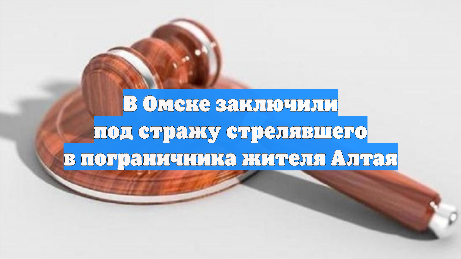 В Омске заключили под стражу стрелявшего в пограничника жителя Алтая