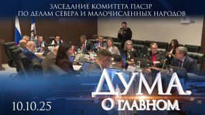 Заседание комитета ПАСЗР по делам Севера и малочисленных народов. Дума. О главном