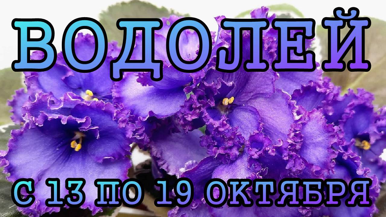 ВОДОЛЕЙ таро прогноз на неделю с 13 по 19 ОКТЯБРЯ 2025 года.