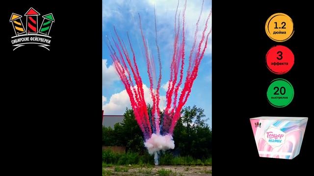 SK001 Батарея салютов гендер пати 20*1,2 (веер)