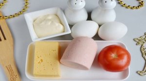 Новогодний салат в стакане за 5 минут