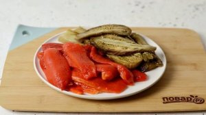 Овощной тьян из баклажанов и болгарского перца