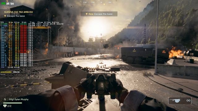 Battlefield 6 тест производительности. Кампания. 4К, Overkill (макс), TAA. RTX 5080 + I7 13700К