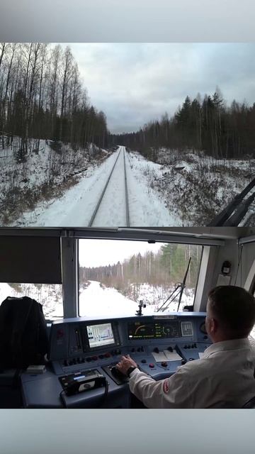 Интересный режим ведения поезда на нашем участке 🤔 едем на ТЭП70БС смотреть онлайн