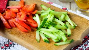 Овощной салат с пекинской капустой