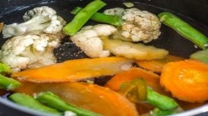 Овощной суп с лапшой