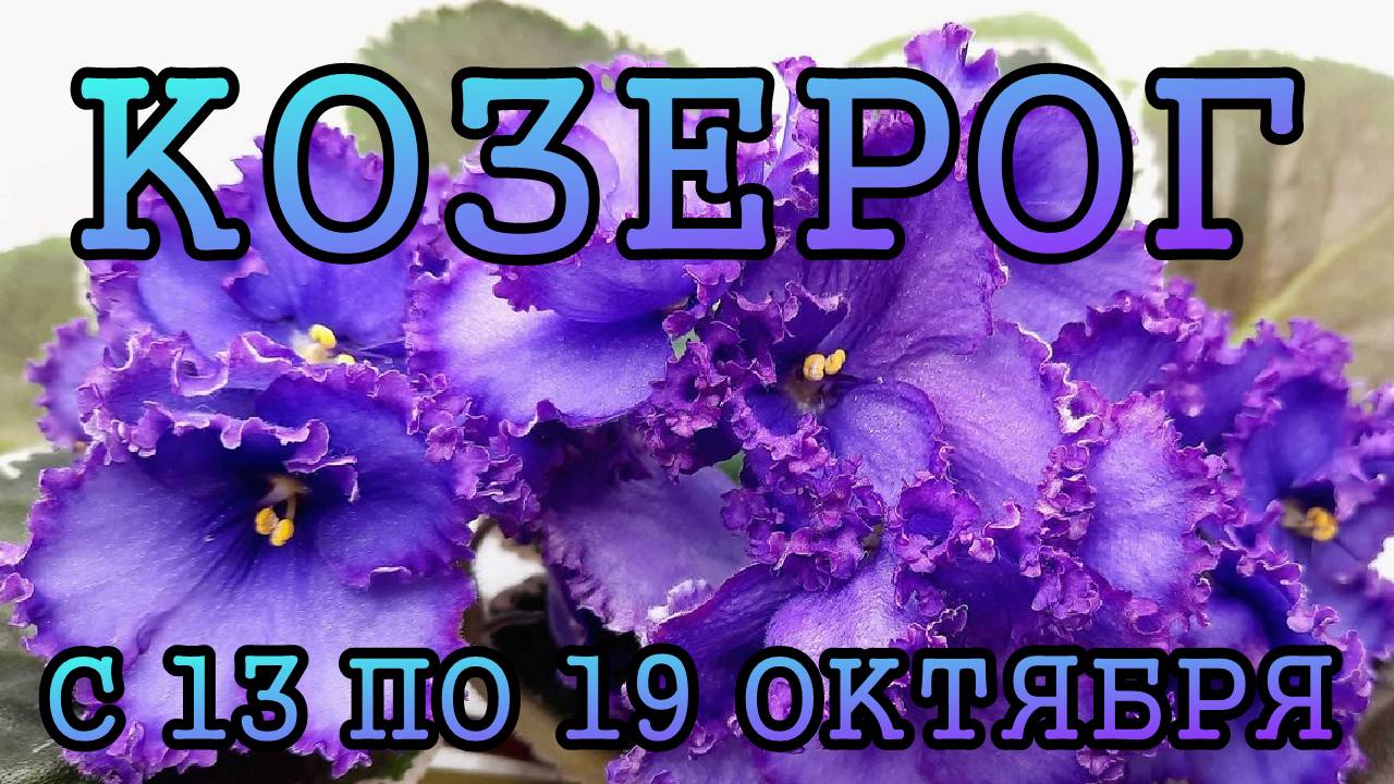 КОЗЕРОГ таро прогноз на неделю с 13 по 19 ОКТЯБРЯ 2025 года.
