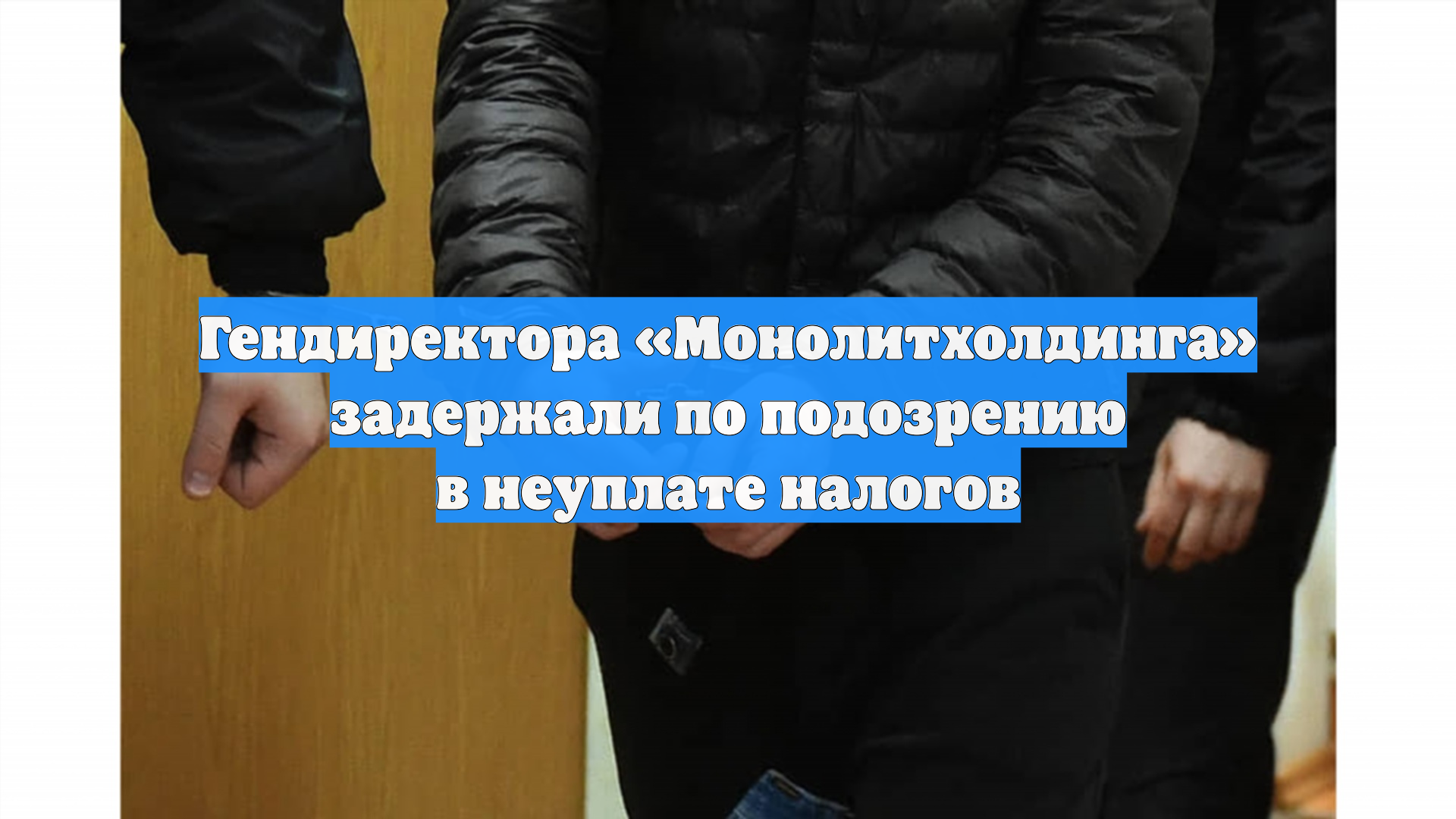 Гендиректора Монолитхолдинга задержали по подозрению в неуплате налогов
