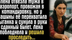 Лена отвезла мужа в аэропорт, провожая в командировку, но у машины её перехватила цыганка и сунула.
