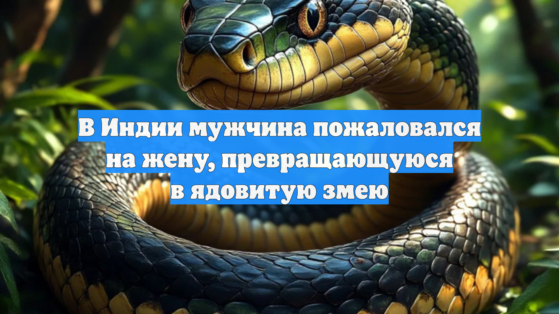 В Индии мужчина пожаловался на жену, превращающуюся в ядовитую змею