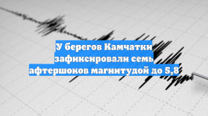 У берегов Камчатки зафиксировали семь афтершоков магнитудой до 5,8