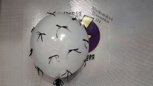 Шар гигант внутри шара - баблс с бантами