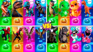 Динозавры МЕГАМИКС 185-188 уровни - Мультики про Динозавров | МУЛЬТФИЛЬМЫ ДИНОЗАВРЫ в Tiles Hop