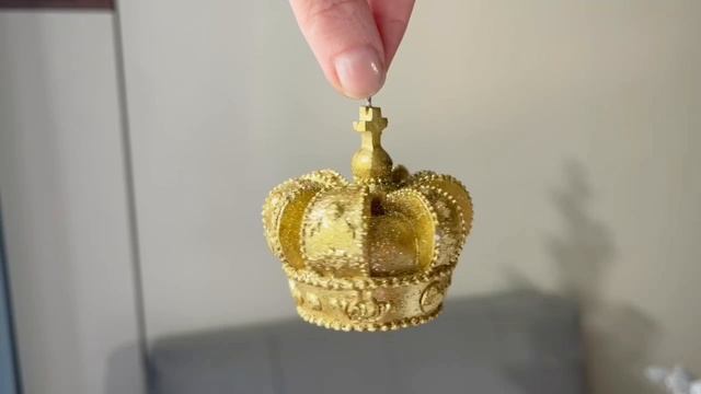 Елочная игрушка ЦАРСКАЯ КОРОНА, полистоун, 6 см, MC37066