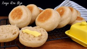🥯🍮 Домашние английские булочки на закваске, без дрожжей - мягкие, с хрустящей корочкой на завтрак