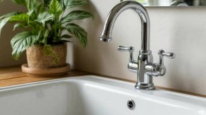 Замена смесителя на керамической раковине.