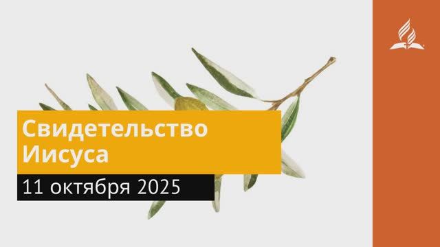 11 октября 2025. Свидетельство Иисуса. Под сенью благодати