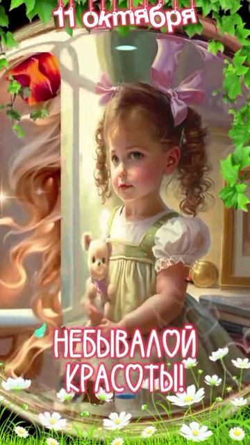 С днём девочек. Музыкальная открытка поздравление.