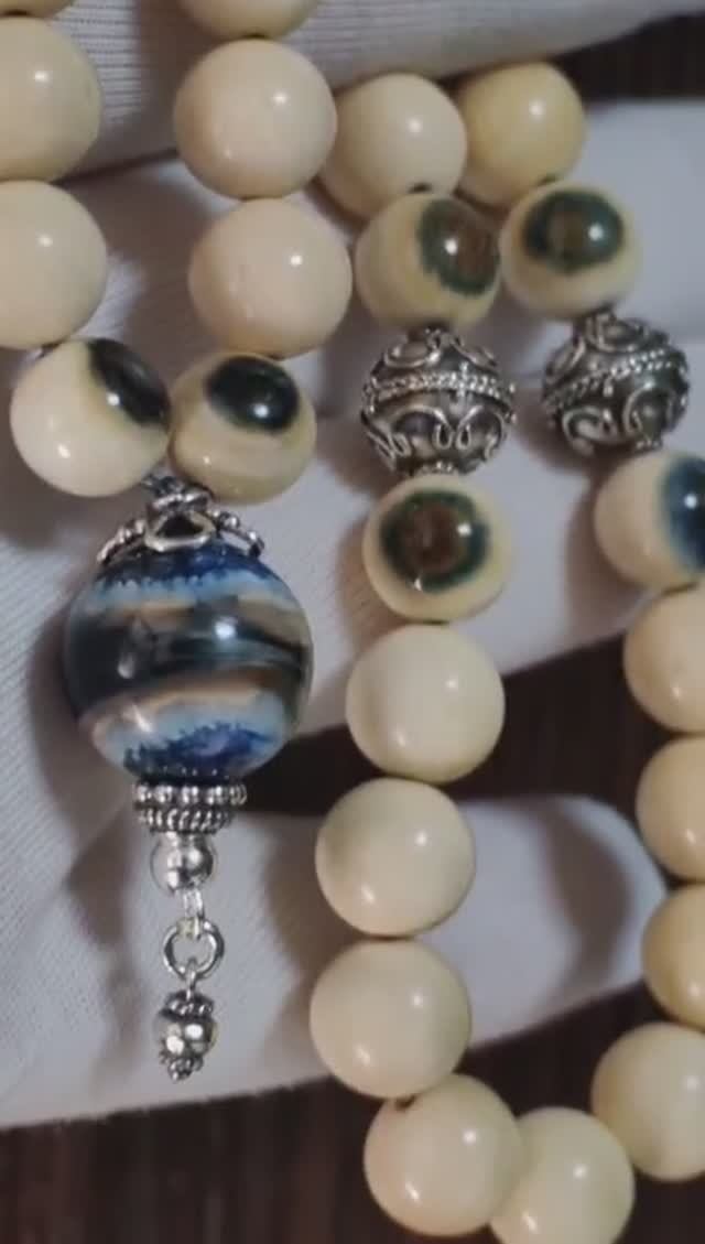 Четки из бивня и зуба мамонта 02/33 Blue