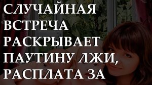 Случайная встреча раскрывает паутину лжи, расплата за обман. История из жизни.