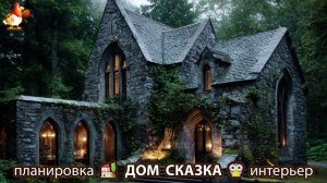 Сказочный дом мечты – 3D идея для вдохновения с планировкой и интерьером 🏡🏚️🏠 вариант (415)