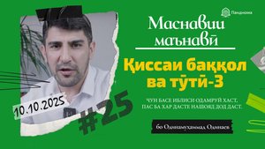 ШАРҲИ МАСНАВӢ: Қиссаи марди баққол ва тӯтӣ-3 - Одинамуҳаммад Одинаев