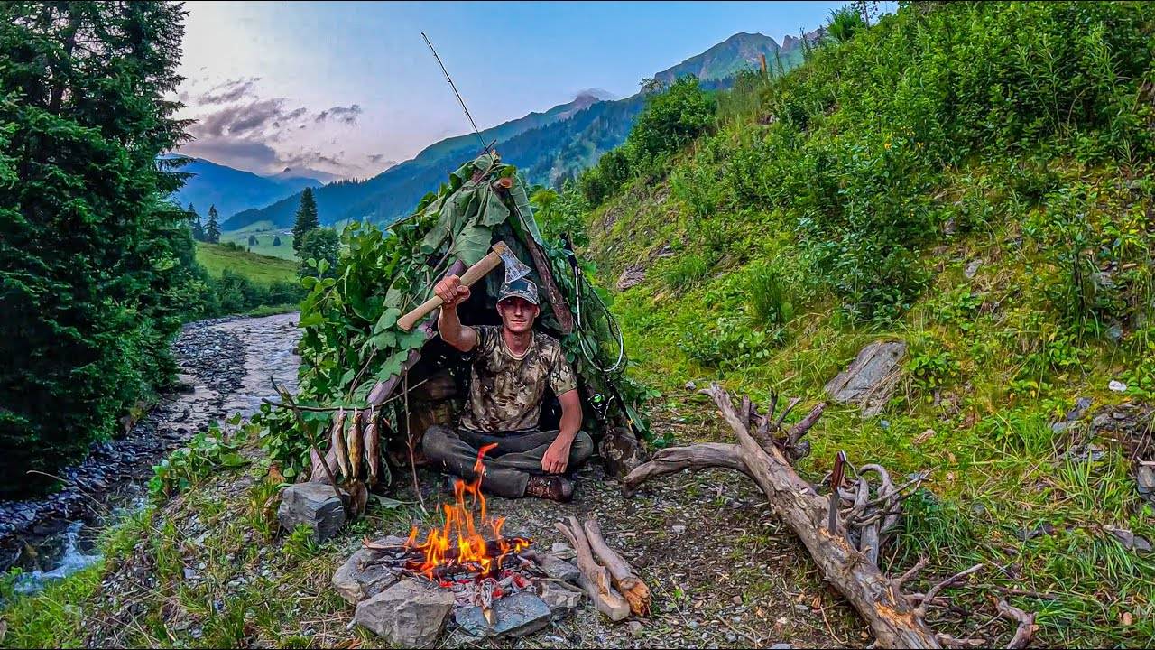 ЛОВИТЕ И ГОТОВЬТЕ дикую горную ФОРЕЛЬ в My Survival SHELTA в одиночку!