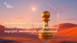 Незаменимые сотрудники Золотой легион собственника портрет мотивация увольнение