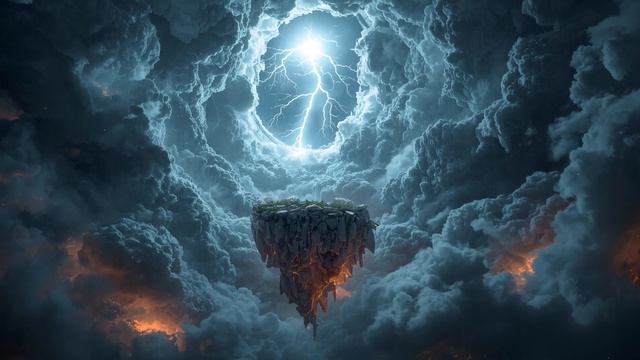 Cathedral Of Frozen Lightning ⚡ 2-Hour Cinematic Ambience ｜ Molten Islands ｜ Infinite Stillness
