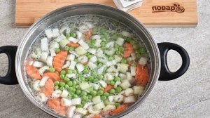 Овощной суп с индейкой