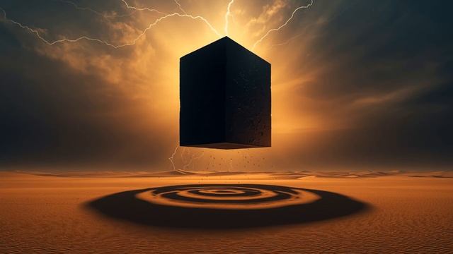 Cube That Casts A Spiral Shadow ⬛ 2-Hour Surreal Ambience ｜ Silent Lightning ｜ Rising Sand ｜ Sci-Fi