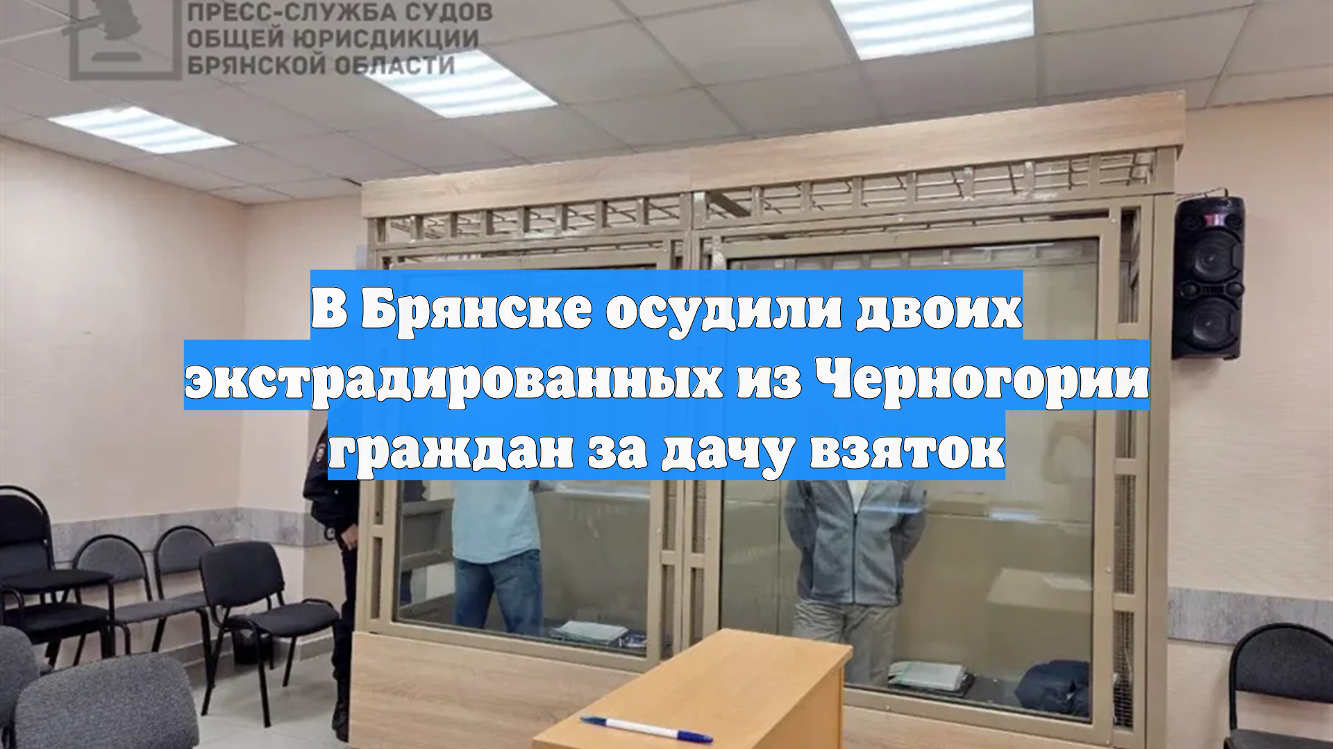 В Брянске осудили двоих экстрадированных из Черногории граждан за дачу взяток