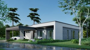 Проект дома с зенитным фонарем на кровле