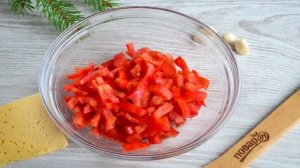 Салат с перцем, помидорами и крабовыми палочками