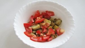 Салат с помидорами и баклажанами