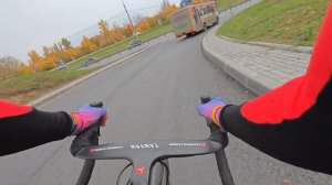 Еду работать на велосипеде осенью