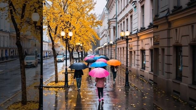 Раскрасим осень яркими зонтами.ремикс Т С 
