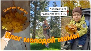 Кризис 2х лет😯 Речь ребёнка в 1.10✨ Осенняя поделка из листьев для самых маленьких🍂