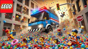 Машинка LEGO против расширяющихся водяных шариков – Что получится