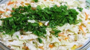 Салат с пекинской капустой и кукурузой