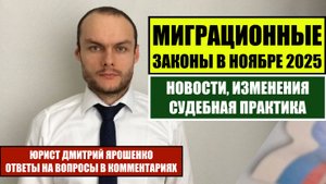 Миграционные законы, новости с 1 ноября 2025. Новые законы в ноябре для иностранных граждан. Юрист