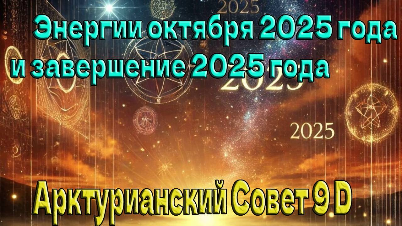 Энергии октября 2025 года и завершение 2025 года ∞Арктурианский Совет 9-го измерения