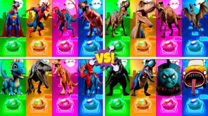 Динозавры МЕГАМИКС 181-184 уровни - Мультики про Динозавров | МУЛЬТФИЛЬМЫ ДИНОЗАВРЫ в Tiles Hop