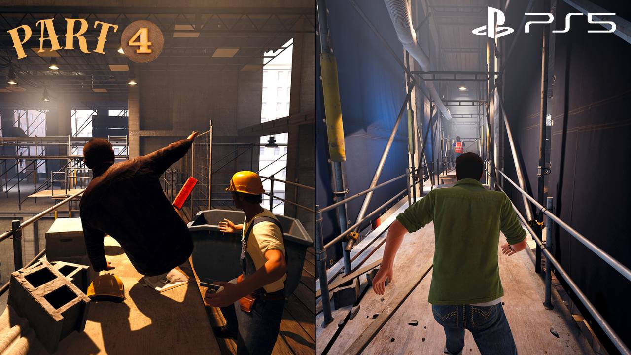 A Way Out на PS5 - Эпичная ПОГОНЯ на Стройке от Полиции! (Кооп с Marcus) часть 4