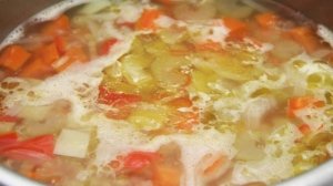 Овощной суп с фасолью